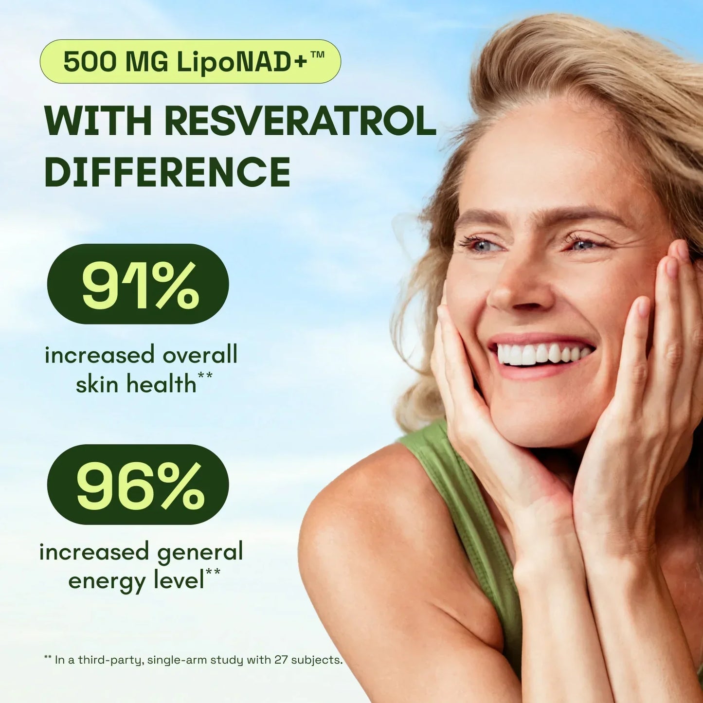 Liposomal NAD+ -  Ultimate 1000mg, 60 Veggie Capsules