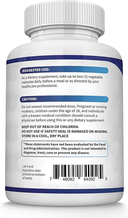 Magnesium Complex Supplement 8 Elemental 1000mg - Magnesium Glycinate, Citrate, Malate, Taurate, Chelated for Easy Absorption for Bones, Muscle, Recovery, Energy, Vegan Non-GMO 90 Capsules